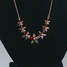 吊坠首饰外贸新品上市欧美款流行锆石项链女士街拍小清新项链