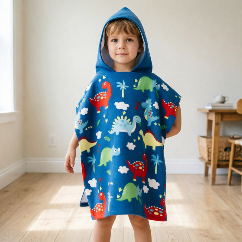Cartoon Printed Kidsren's Bath Towel Poncho, Microfiber Towel Material, 1-12 Years Old, Hooded Wearable Bath Towel, Breathable Cartoon Printed Kidsren's Bath Towel Poncho, Microfiber Towel Material, 1-12 Years Old, Hooded Wearable Bath Towel, Breathable
