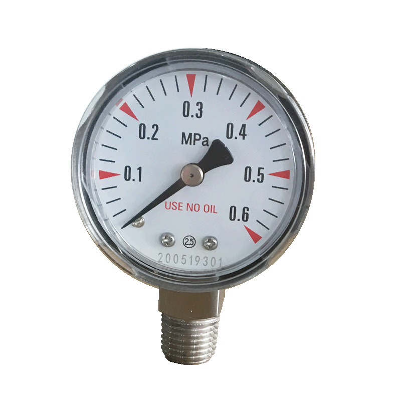 减压器高低压表 小直径全不锈钢316L材质  NPT1/4 0.6 4 25MPa