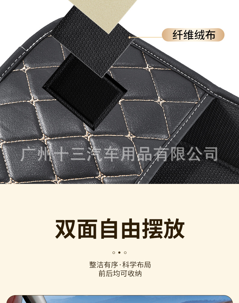 Car rear seat back protector, anti-kick mat, in-car storage rack, anti-dirty mat, seat back organizer, middle storage compartment, hanging storage bag