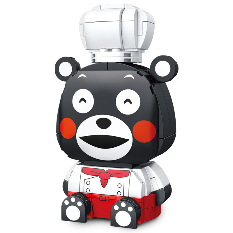 Jihu 880001, Bloques de Construcción Educativos para Niños con Licencia Oficial de Kumamon, Juguete de Construcción DIY de Moda, Regalo