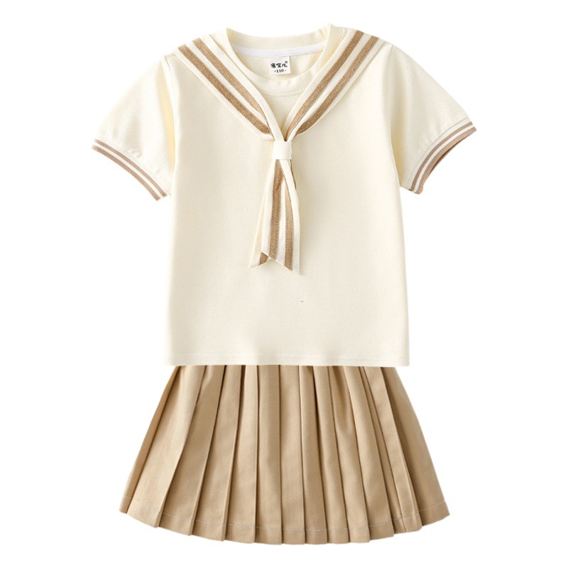 Summer Primary School Uniform Graduation Photo Class Suit Short-sleeved Suit Children's College Summer First Grade Kindergarten Garden Suit