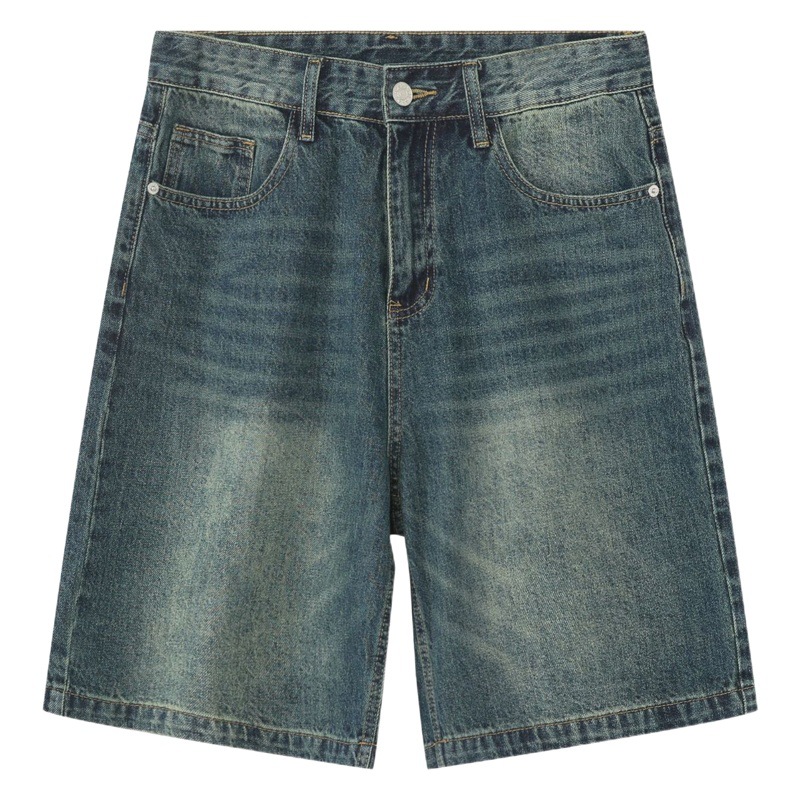 nirben Denim | New Denim Shorts Men's Summer ins Fashionable Five-point Pants Loose All-match Casual Pants