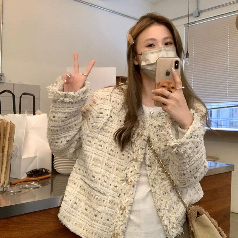Atmospheric demi-season jacket, 2025 years, Chanel style, Korean style