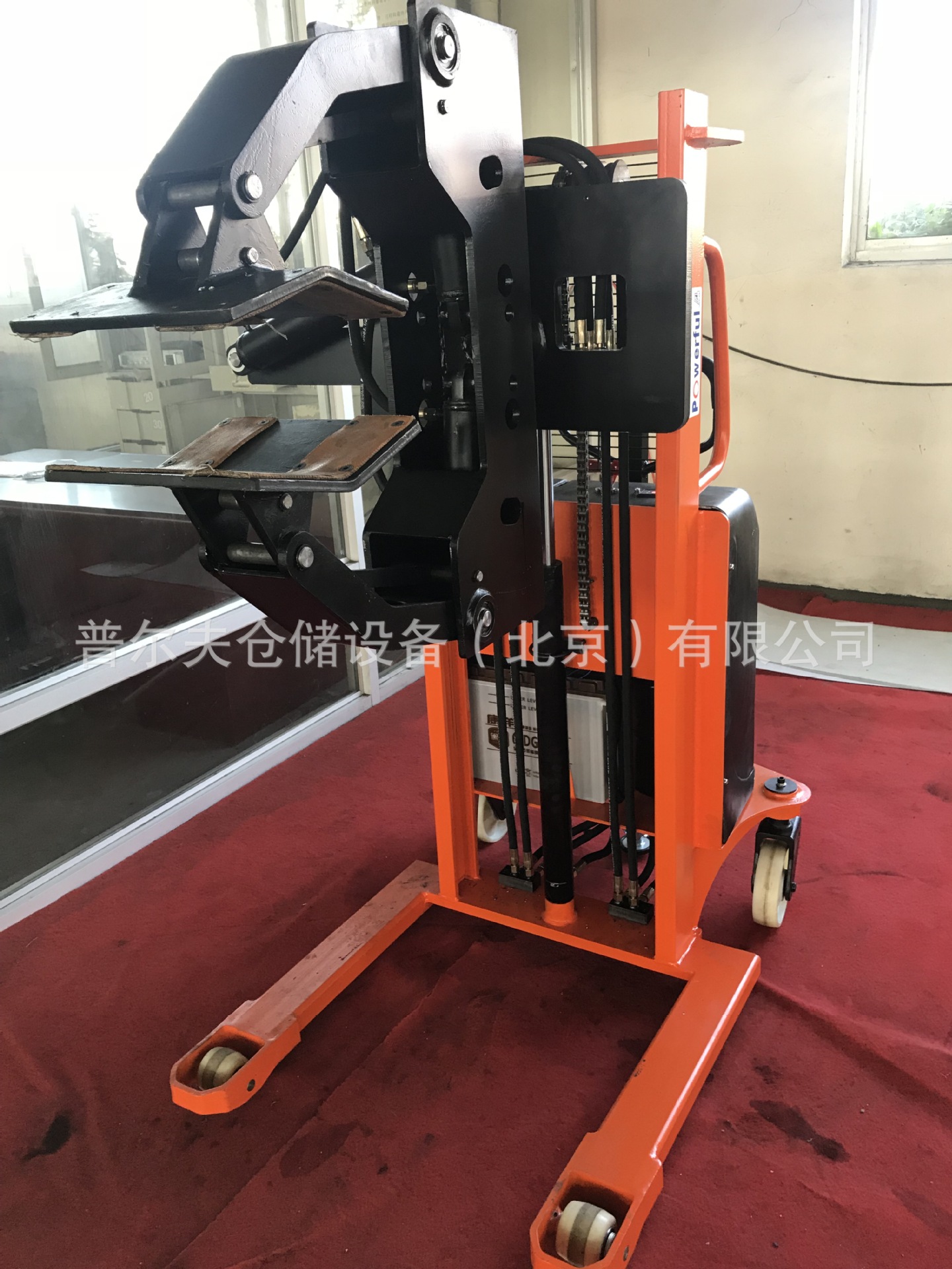 非标纸卷夹抱叉车旋转油桶堆高车堆高机卷材线缆半电动