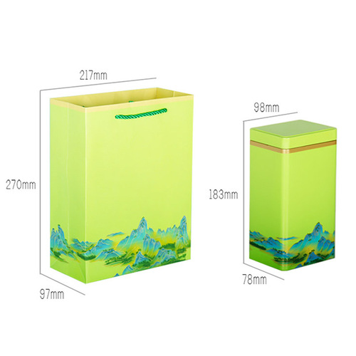 Square metal tin tea can with metal seal empty can, loose tea packaging box, iron box wholesale