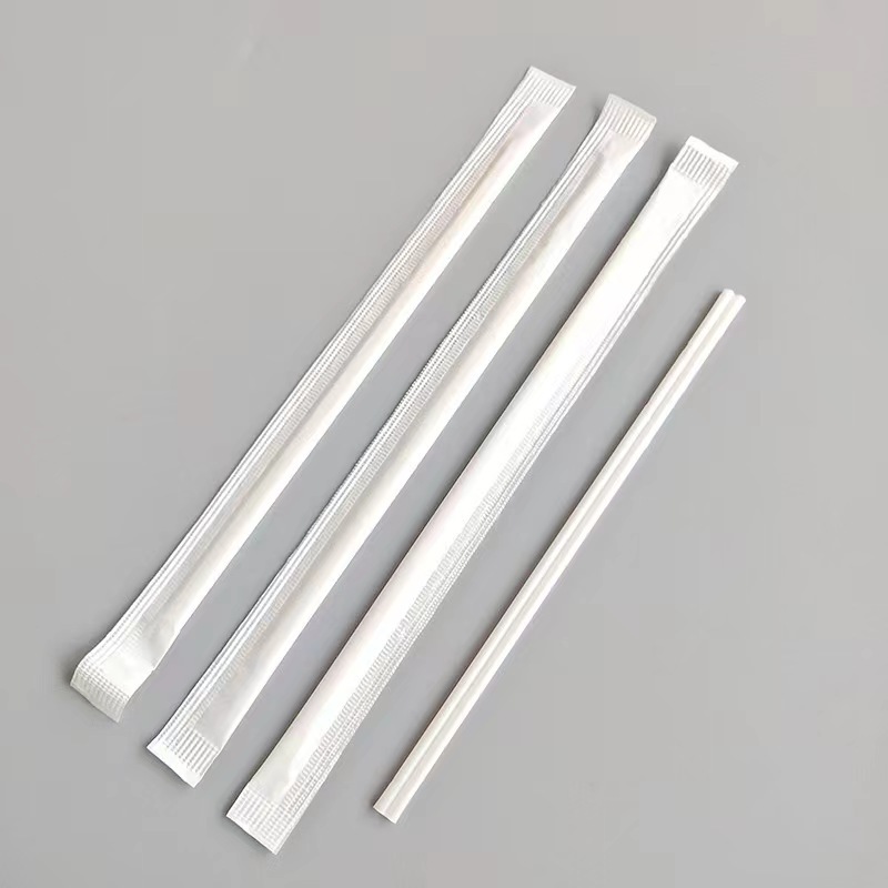 B-tipo bolso de papel independiente del Tubo plano del café del doble-agujero Barra de revolvimiento disponible degradable de la paja del café 18cmPLA