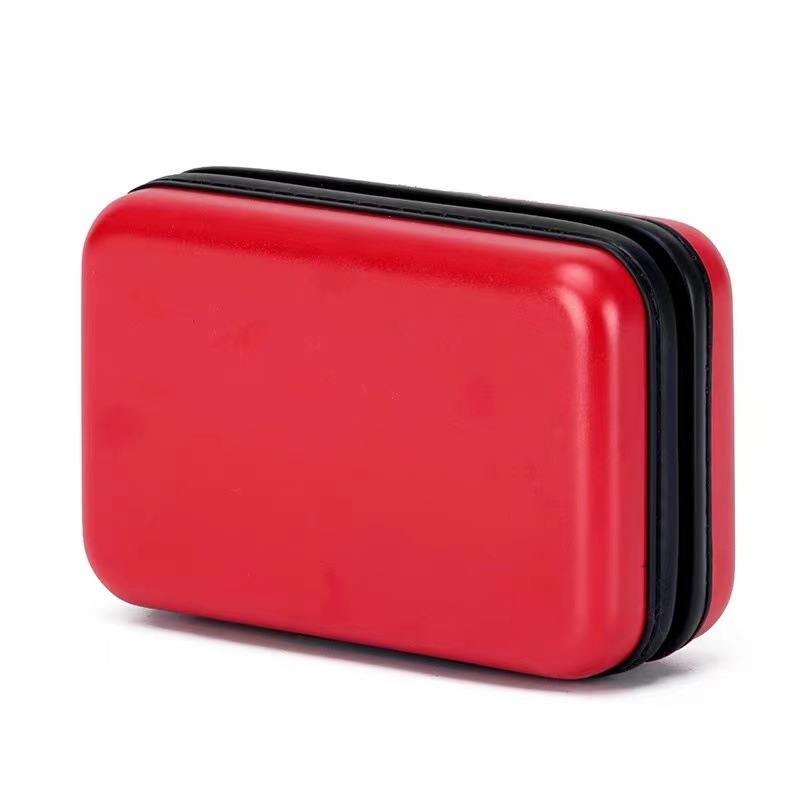 新款 平面7寸PC硬壳行李箱收纳化妆盒可定logo印刷图案洗漱化妆包