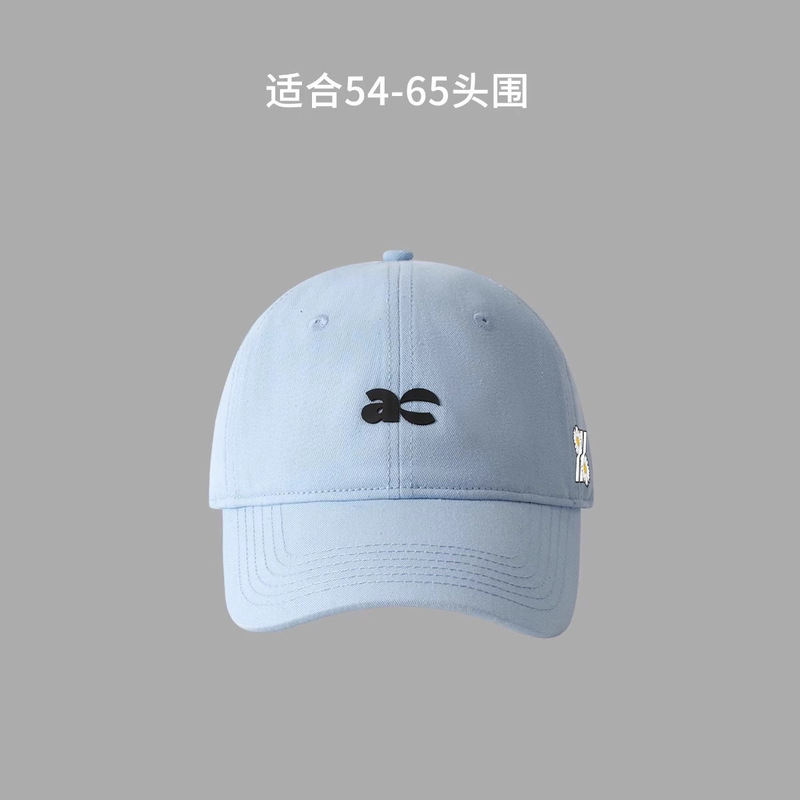 2025年蓝色棒球帽女大头围加大加深宽帽檐大圆脸显脸小鸭舌帽子|undefined
