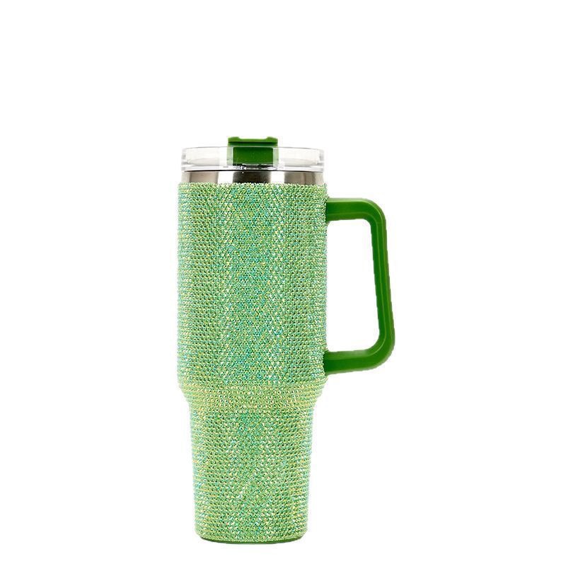 Taza de automóvil transfronteriza de 40oz con mango 304 taza de aislamiento frío taza de hielo taza de automóvil transfronteriza de gran capacidad
