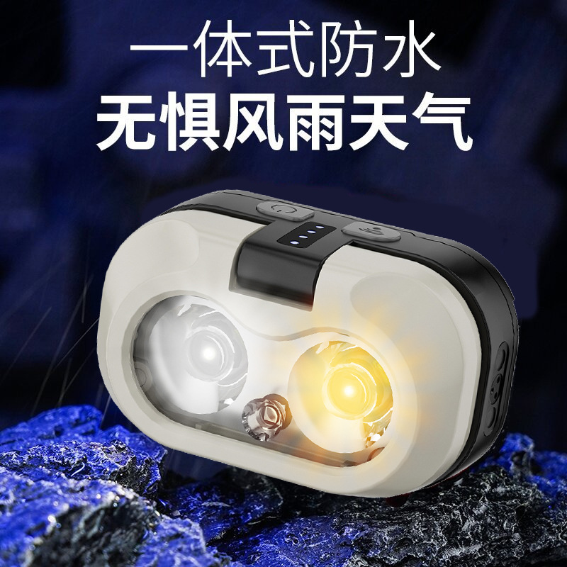 Al Aire Libre Pesca inducción faro larga resistencia mini cabeza ligera lámpara brillante noche pesca faro