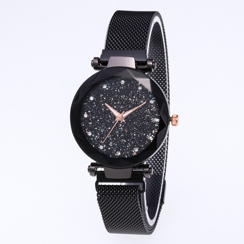 AliExpress Women's Watch Fashion Casual Creative Starry Sky Diamond Magnet Strap Watch Manufacturer Dropshipping