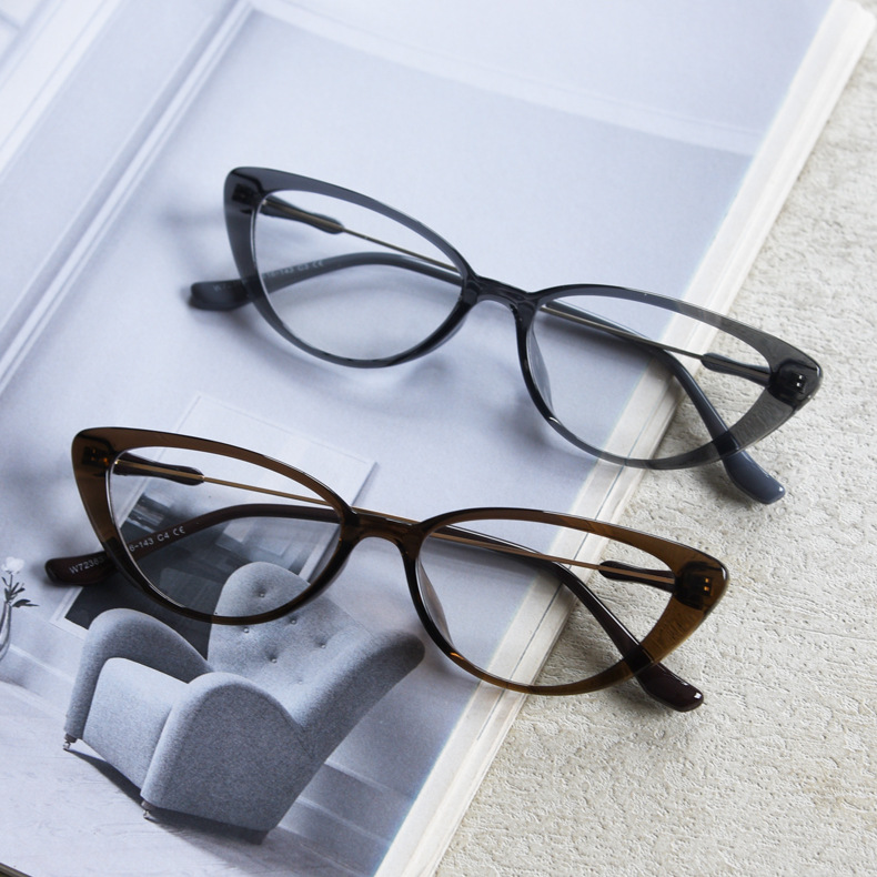 Retro Cat Eye Glasses Frames For Women Small Tr90 Stylish Specs_voghion.com