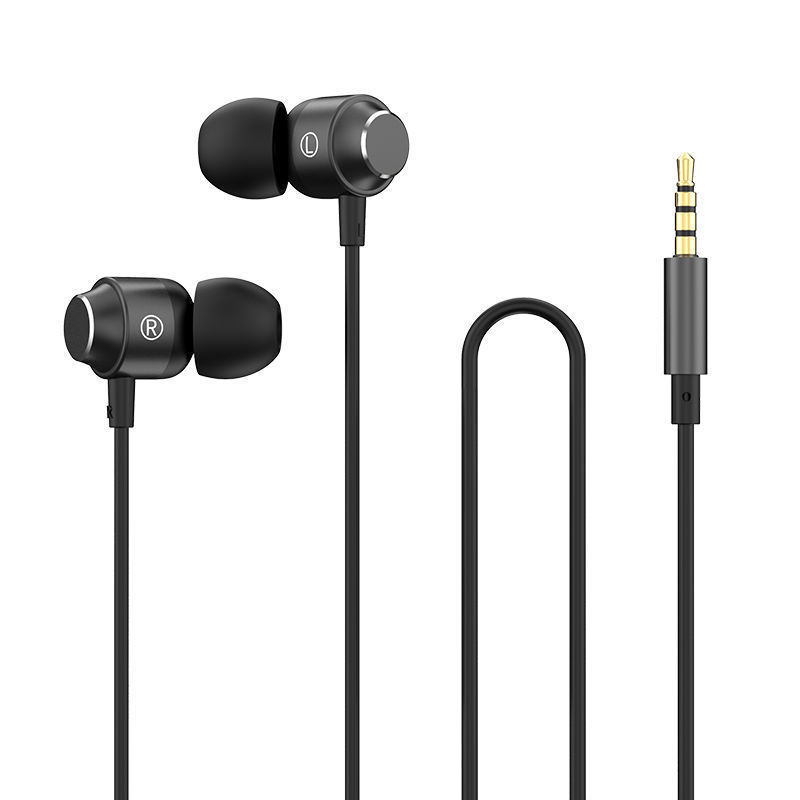 EC06 インイヤー 1.2m 携帯電話ワイヤー制御ヘッドセット快適な着用金属有線ヘッドセットドロップシッピング|undefined