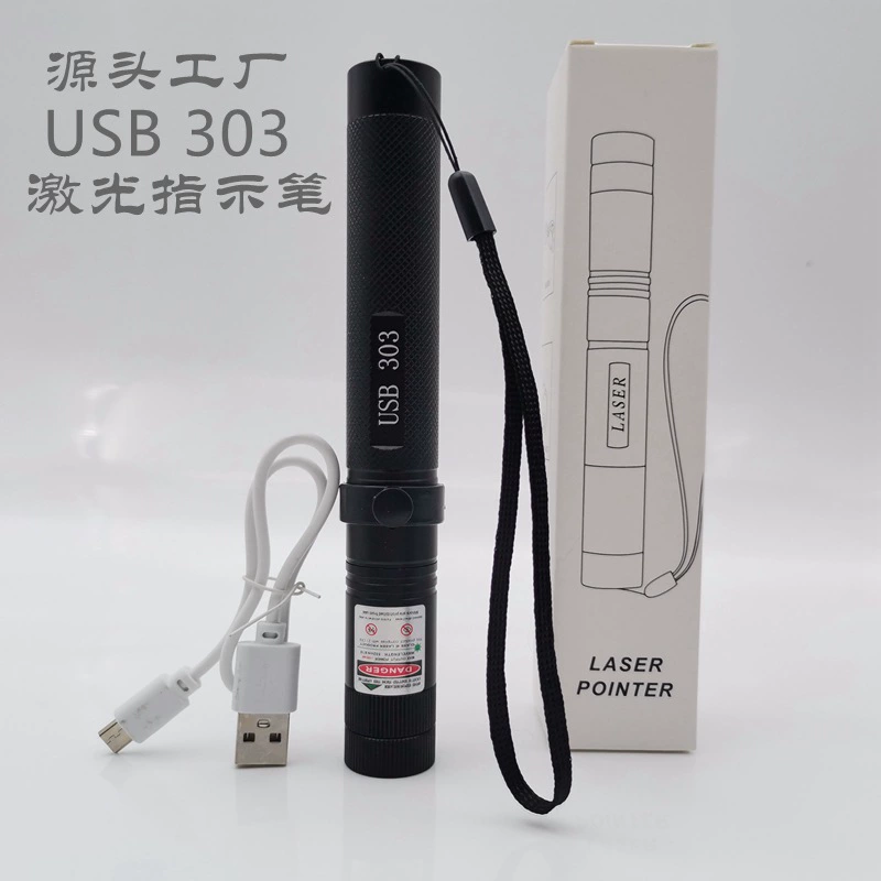 USB303 зеленый индикатор лазерный фонарик Прямая зарядка встроенный аккумулятор одноточечная лампа для тренера по продажам