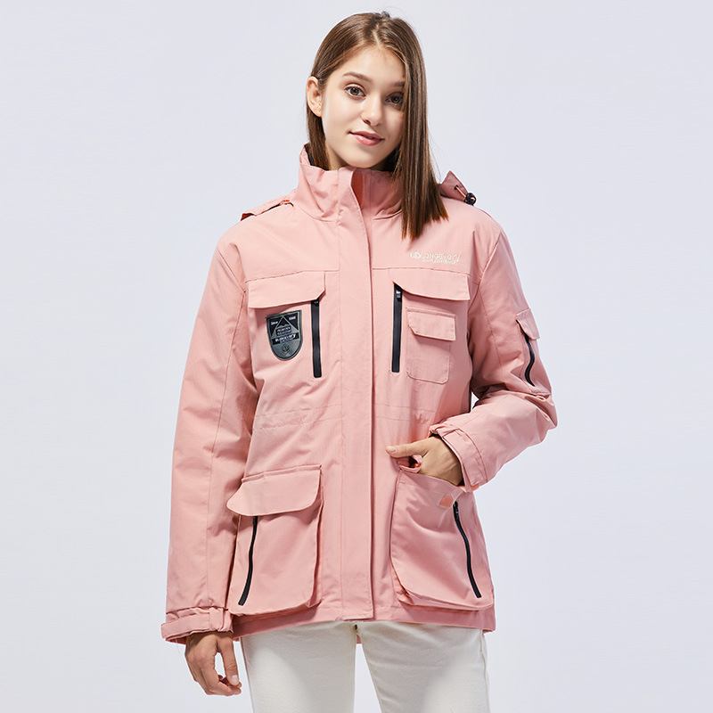 Men's Clothing Jacket Fashion Brand Three in One Removable Mountaineering Windbreaker Winter Outdoor Plus Velvet Thickened Jacket_voghion.com