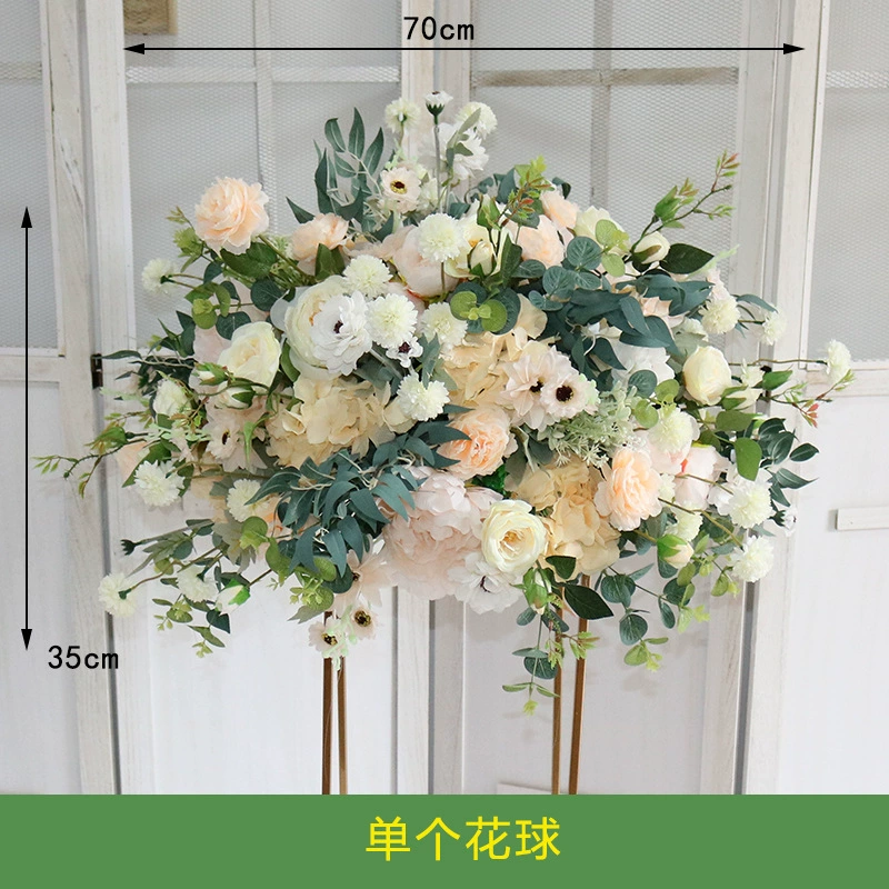 [婚庆道具花球绢花成品森系花艺路引花婚礼酒店舞台橱窗装饰]