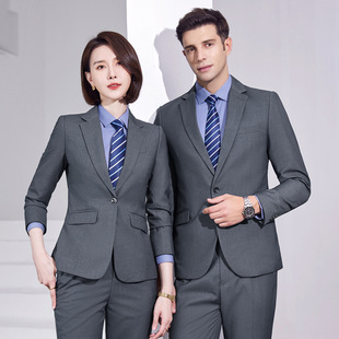 Men's and women's same suit suit business formal wear bank sales department sales 4s shop work clothes business wear suit dress