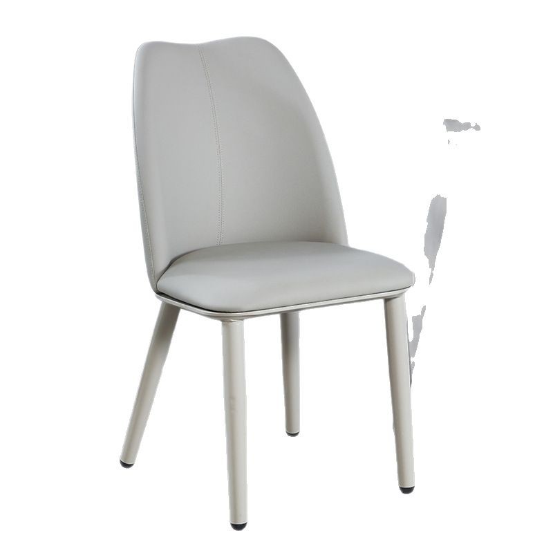 Silla de comedor de estilo italiano para uso doméstico, silla sencilla con respaldo de cuero, estilo nórdico para reuniones, mesa y silla de restaurante de hotel con respaldo alto.