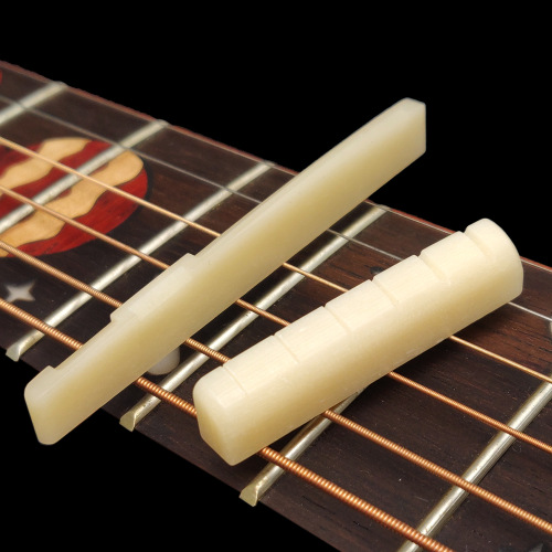 Nylon Bone Guitar Nut Bridge Folk Guitar String Bridge Acoustic Guitar Universal Nut Bridge High-Density Upper Nut Lower Nut