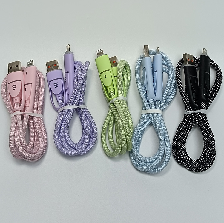 Little Baby 2-in-2 Data Cable Braided 20W S102 Model Four-In-One Suitable for Apple Type-C Fast Charging Cable Little Baby 2-in-2 Data Cable Braided 20W S102 Model Four-In-One Suitable for Apple Type-C Fast Charging Cable