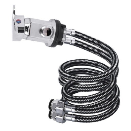 Shampoo bed faucet RV camper shower mixer faucet outlet 1/2, with 1500mm push-fit