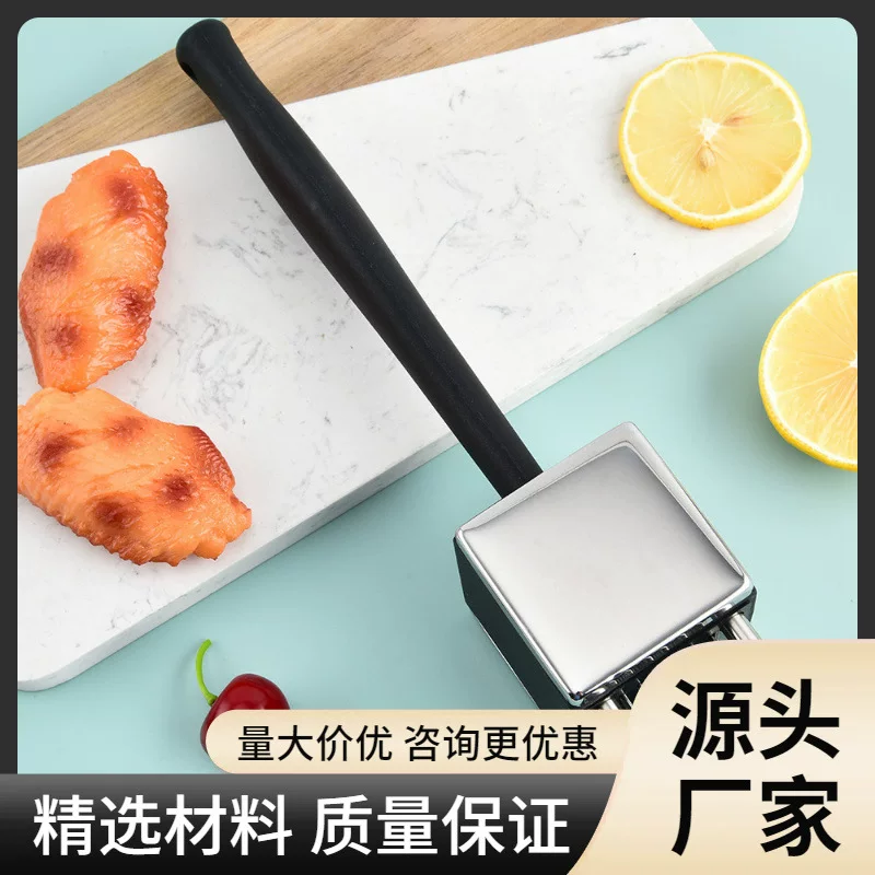 Новый двоен-по-два стальной нити мясной молоток нити мясной игла бытовой стейк молоток тендер мясо сухожилие ломатель кухонный инструмент