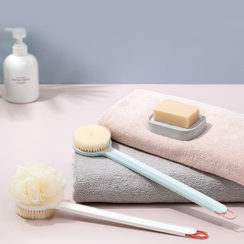 批發長柄不求人洗澡刷 雙面可用沐浴球刷搓背去角質