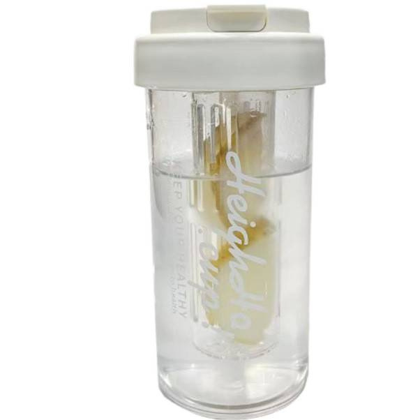 夏天耐高温水杯宁洲塑料新款女生高颜值吸管杯学生茶水分离花茶杯|undefined
