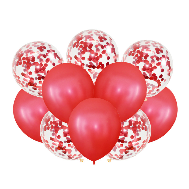 Lentejuelas nacaradas rojas de 12 pulgadas