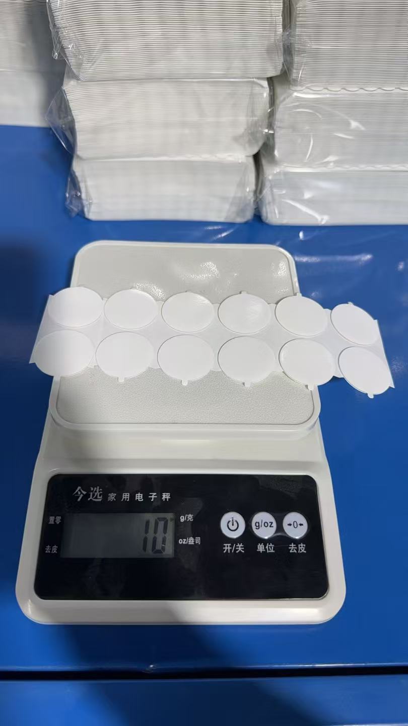 손잡이가 있는 원형 30*30*1mm (12개/시트)