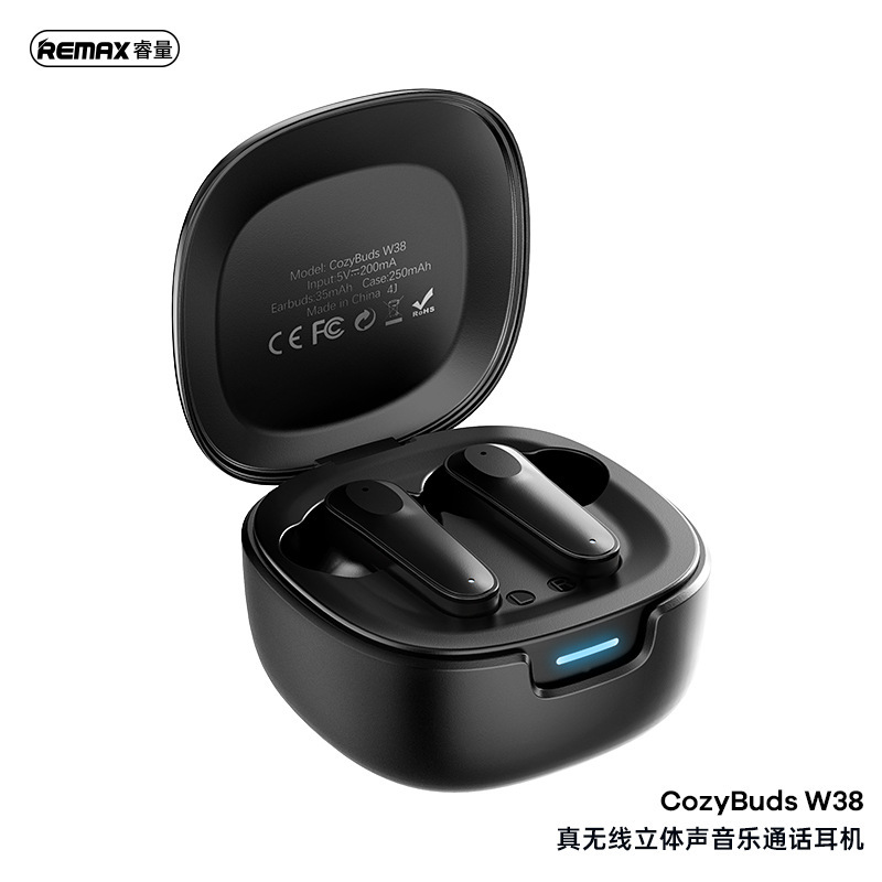 REMAX True Wireless Stereo Music Call Headset HIFI High-Fidelity In-Ear 5.4 Bluetooth Headset W38 REMAX True Wireless Stereo Music Call Headset HIFI High-Fidelity In-Ear 5.4 Bluetooth Headset W38