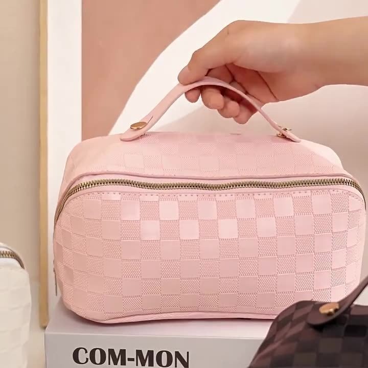 [Alta calidad] Bolsa De Almohada bandeja de ajedrez bolsa de almacenamiento de cosméticos de gran capacidad embrague multifuncional portátil