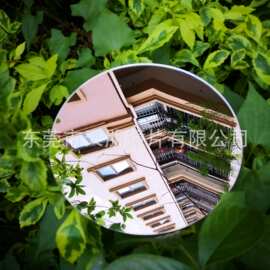 ps镜面板材亚克力片圆形化妆镜亚克力3d立体墙贴婚庆舞台镜面黑色