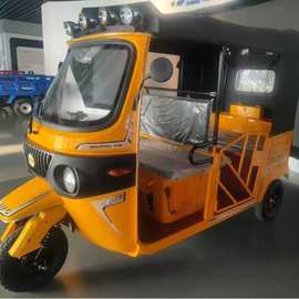 经典百佳吉电动版三轮嘟嘟车大功率开放式载客成人带蓬三轮车