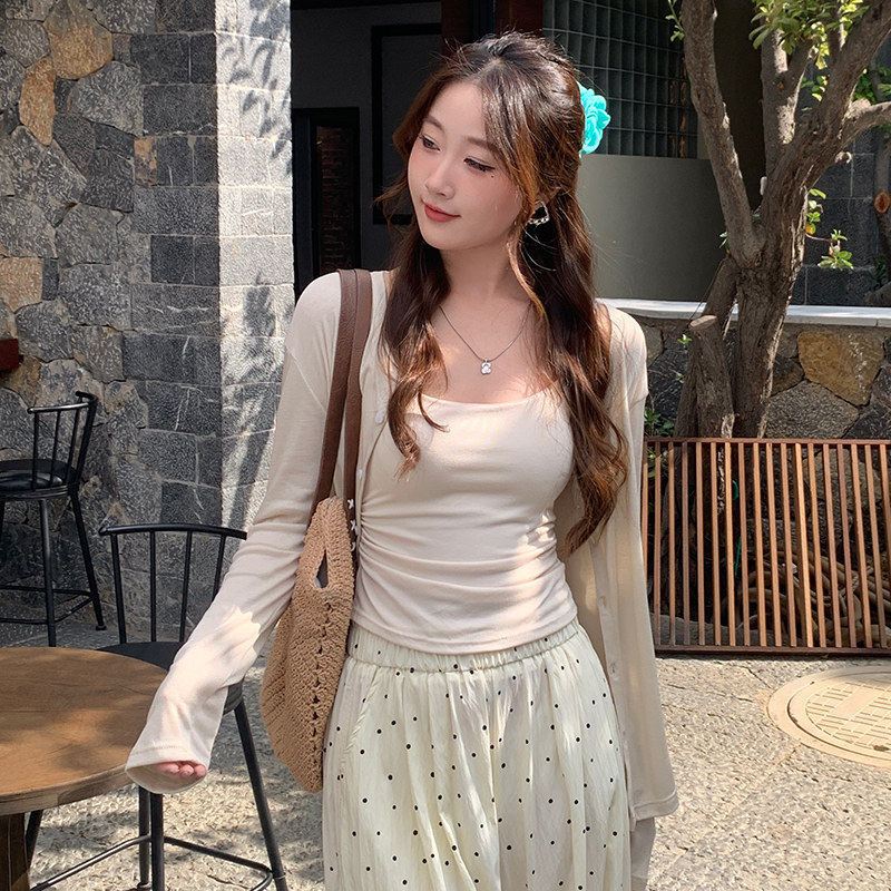 Sun Protection Cardigan for Women, Summer Thin Style, Long-Sleeve Outerwear, Paired with a Dress, Shawl, Sheer Capelet, Air Conditioning Shirt, Top Sun Protection Cardigan for Women, Summer Thin Style, Long-Sleeve Outerwear, Paired with a Dress, Shawl, Sheer Capelet, Air Conditioning Shirt, Top