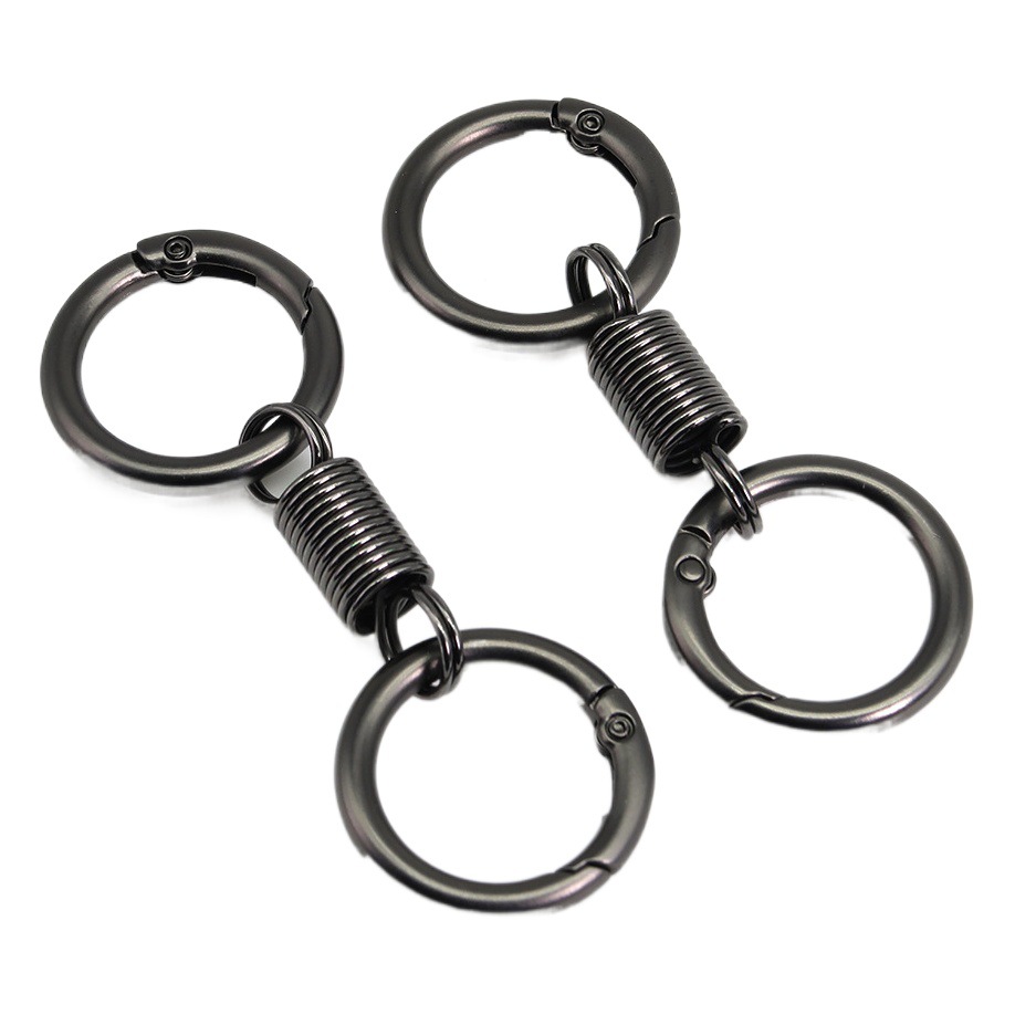 Creativo llavero personalizado pareja nicho diseño colgante anillo de primavera cintura colgante de metal llavero