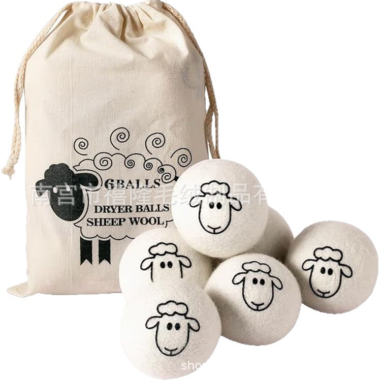 Bolas de lana anti-enredos para secar la ropa en casa, bolas de fieltro de lana antiestáticas para secadora.