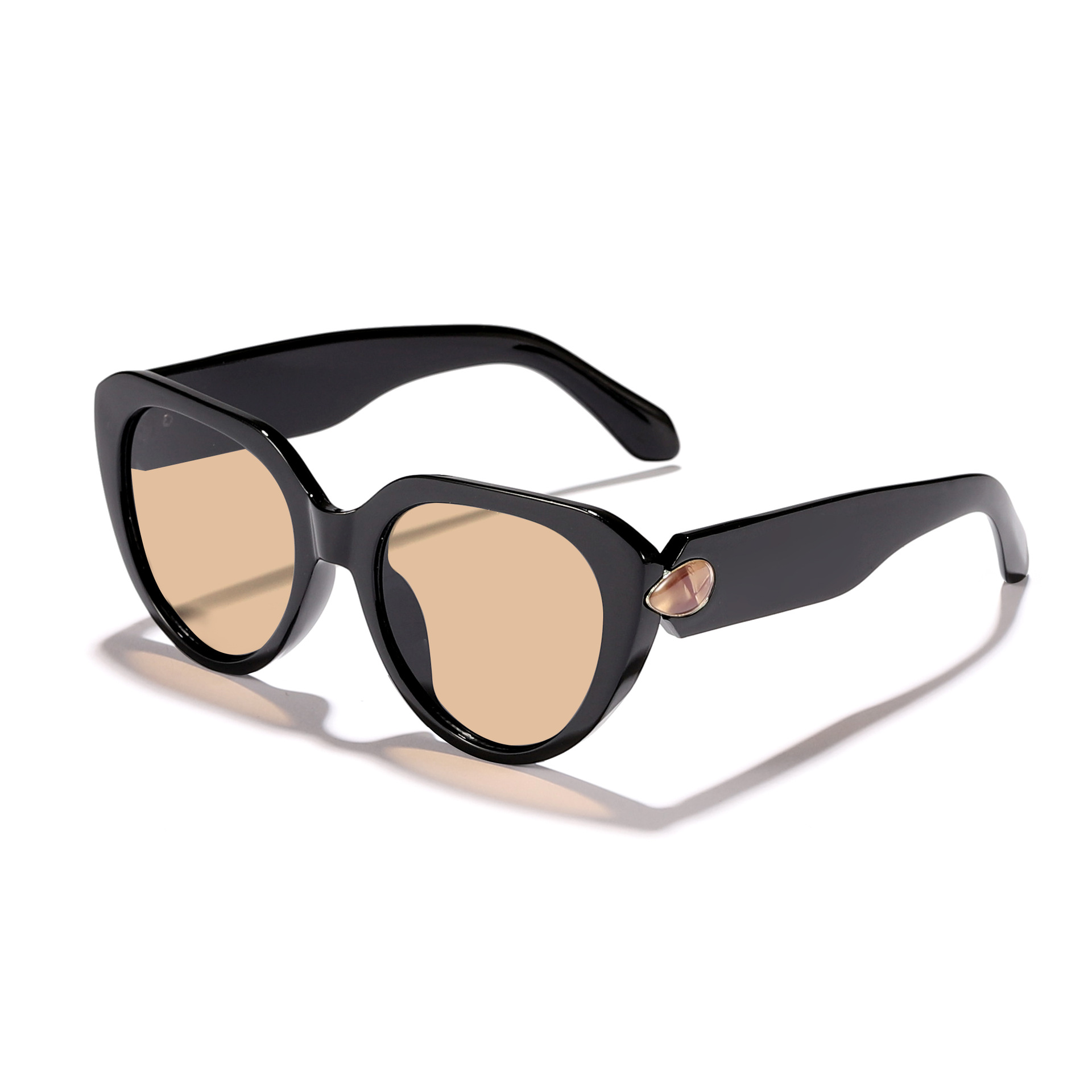 Nuevas gafas de sol ojo de gato, accesorios de gemas de personalidad europea y americana, moda transfronteriza, gafas de sol anti-ultravioleta al aire libre de todo fósforo, mujeres