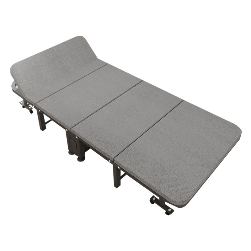 Almuerzo cama plegable cama individual almuerzo cama plegable de cuatro pliegues Oficina cama plegable cuatro veces cama de campamento cama de estudiante sofá