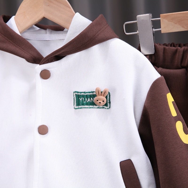 Boys' Baseball Suit Cartoon Casual Fashion Hot Selling 2023 Autumn New Mid size Children's 1-5 Year Old Two Piece Set_voghion.com