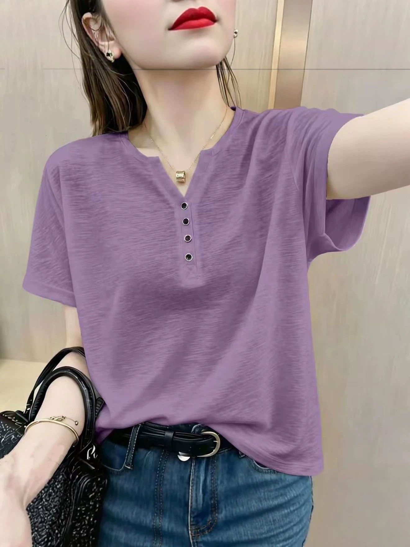Fashionable summer short sleeve T-shirt