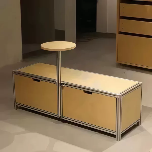 B&B commercial ocean board restaurant cafe side table industrial style multifunctional aluminum profile storage cabinet with drawers