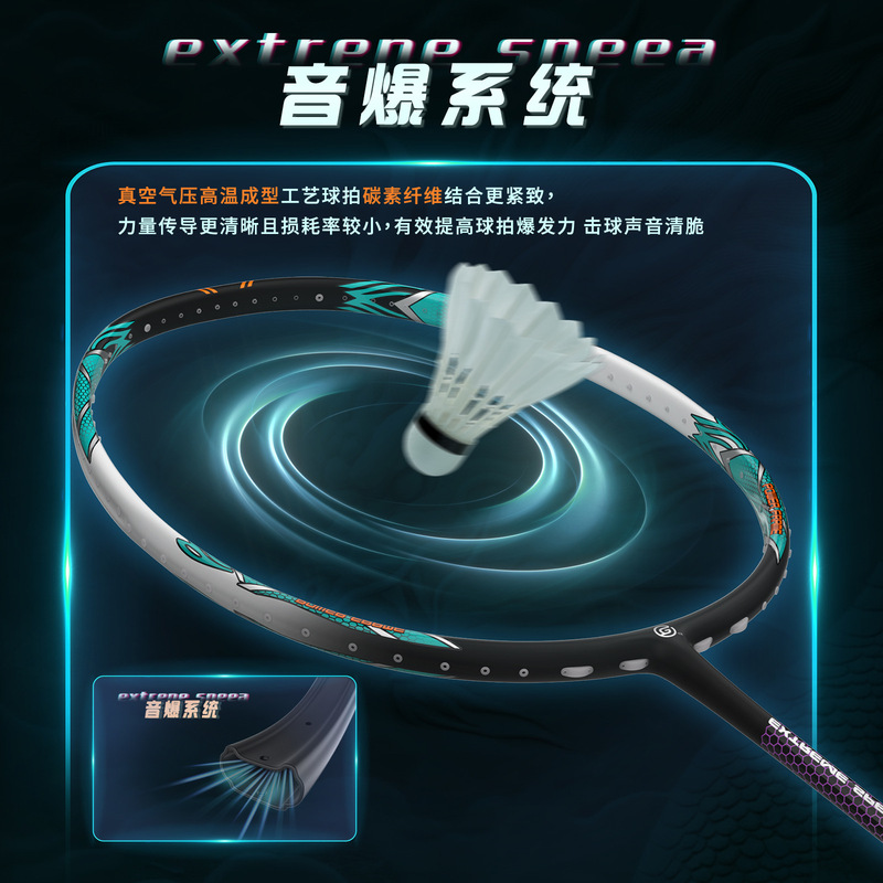 全世界の風のスピードの速いバドミントンのラケットの規格品の公式の旗艦店の全炭素の繊維の超軽量の5uの専門はシングルを打つことに耐えます。|undefined