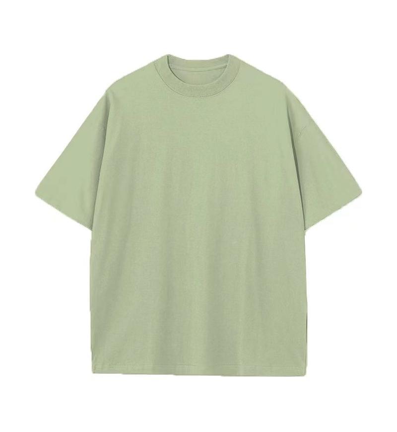 Camiseta de Marca Moderna, Gruesa, de Color Sólido, Transpirable y Absorbente de Sudor, Camiseta de Manga Corta con Cuello Redondo de Algodón Puro para Actividades de Equipo y Formación de Equipos, Personalizable
