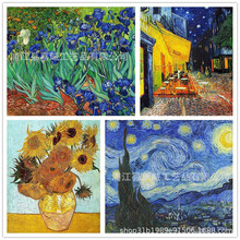 跨境专供热销爆款diy钻石画5d满钻梵高名画系列十字绣客厅装饰画