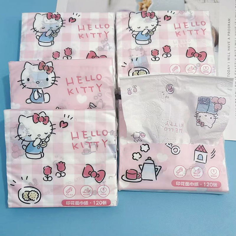 印花抽纸咖色kt猫印花纸巾 学生便携小包面巾纸卫生纸餐巾纸厕纸|undefined