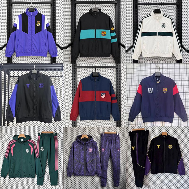 2627 Spring, Autumn, and Winter La Liga Long Sleeve Hooded Jacket Barcelona Collaboration Football Training Coat Versatile