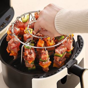 Vertical String Stainless Steel Air Fryer Grill Special Round BBQ Household Oven Kitchen