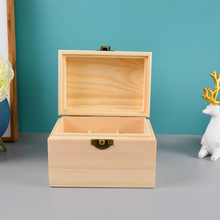 分格小木盒定做盒子 翻盖木质6格精油收纳盒木盒精油展示木盒定制